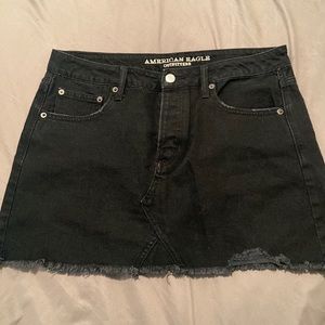 American Eagle Black Denim Mini Skirt